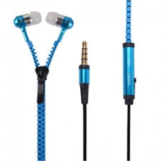 Fone de Ouvido Intra-Auricular cabo Ziper e Microfone - Azul